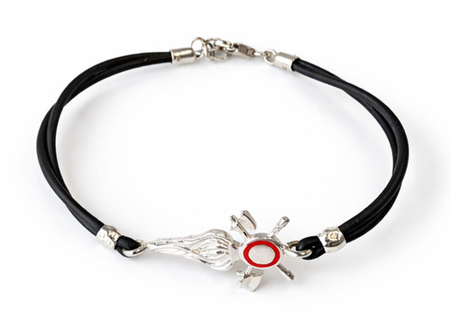 Bracciale caucciù con - bracciale, in