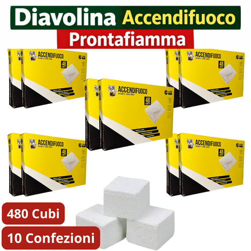 Diavolina accendifuoco cubetti - diavolina,